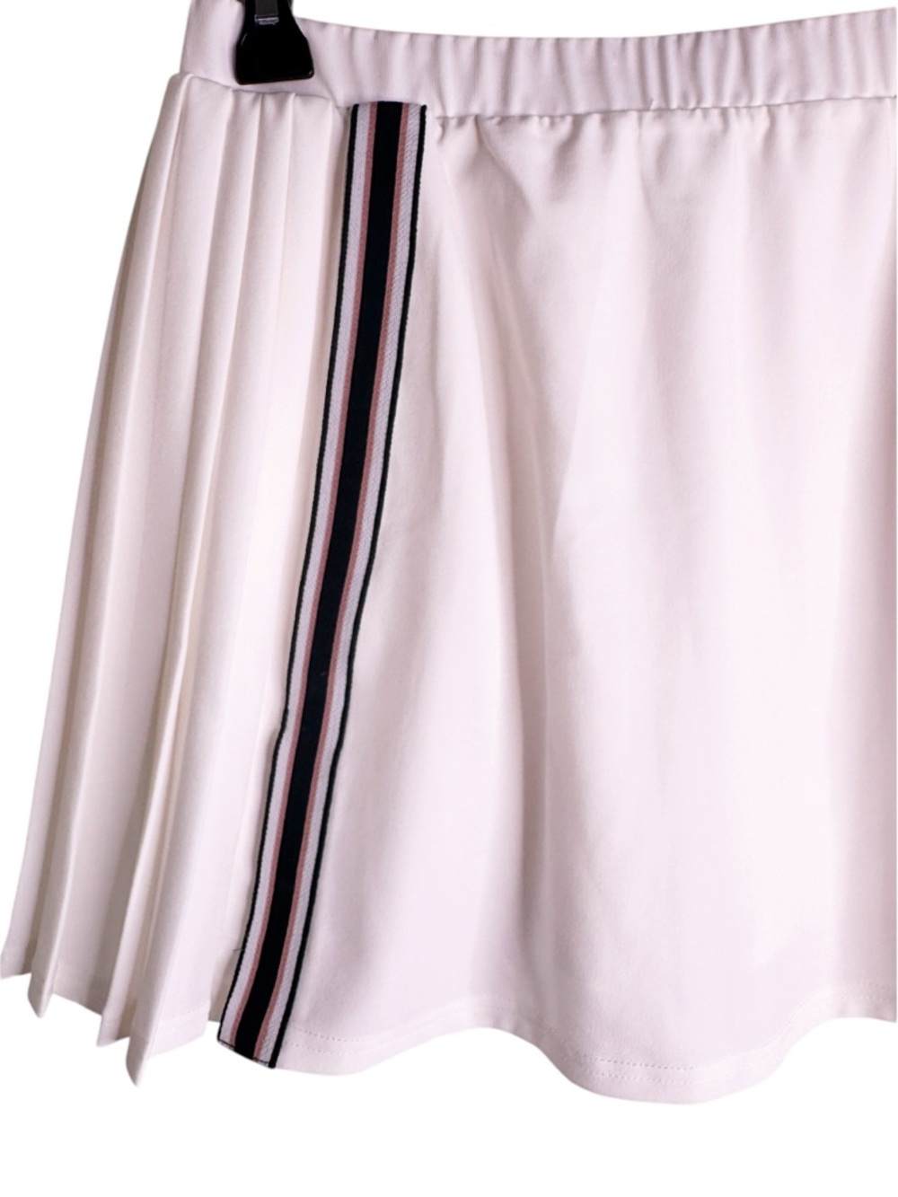 VARLEY Pleated Ribbon Trim Athletic Skort Size Small in Pure White - Picture 5 of 12